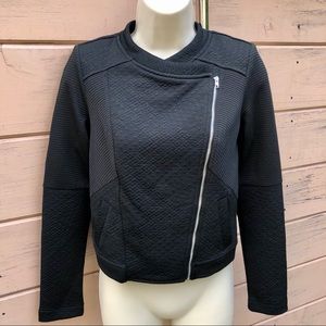 Bar III Quilted Zip Up Moto Bomber Jacket